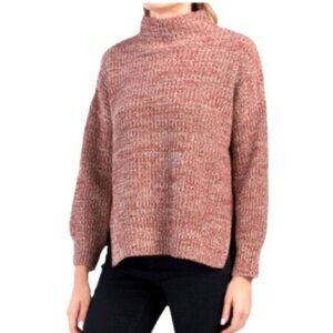 Cupcakes and Cashmere funnel neck knit Shaker  stitch Marl in cinnamon Stick